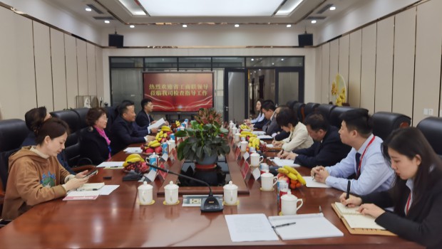 甘肅省委統(tǒng)戰(zhàn)部副部長、省工商聯(lián)黨組書記茍?zhí)旌暌恍猩W臨蘭州亞太集團檢查指導工作